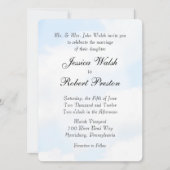 Invitations de mariage Blue Cloud (Devant)