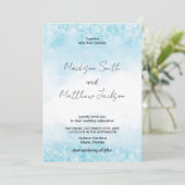 Invitations de mariage Blue Cloud (Debout devant)