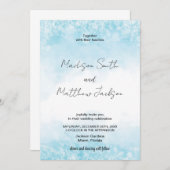 Invitations de mariage Blue Cloud (Devant / Derrière)