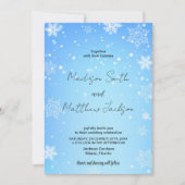 Invitations de mariage Blue Snows (Devant)