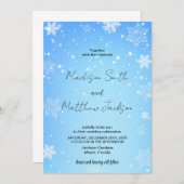 Invitations de mariage Blue Snows (Devant / Derrière)