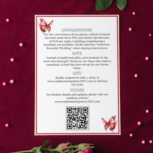 Invitations de mariage bon marché avec Rsvp Qr Cod
