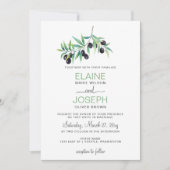 Invitations de mariage botanique de la Branche d'O (Devant)