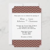 Invitations de mariage Brown Chevron (Devant)