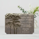 Invitations de mariage Brown de chêne (Debout devant)