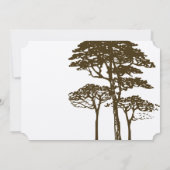 Invitations de mariage Brown de chêne (Dos)