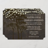 Invitations de mariage Brown de chêne (Devant / Derrière)