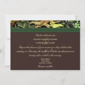 Invitations de mariage Brown et de camo vert de ch (Dos)
