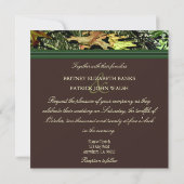Invitations de mariage Brown et de camo vert de ch (Dos)