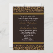 Invitations De Mariage Brown Et Tan (Devant)