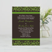 Invitations De Mariage Brown Et Vert (Debout devant)