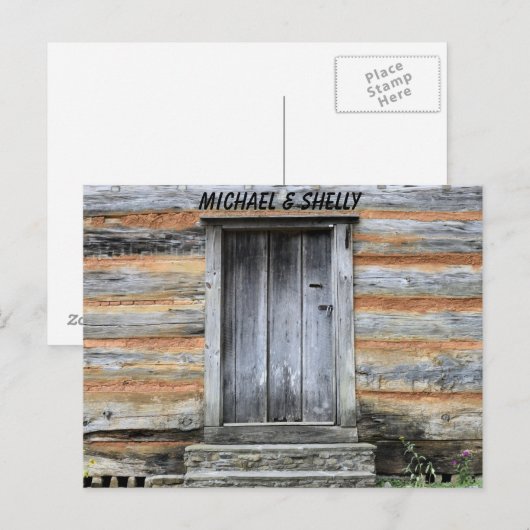 INVITATIONS DE MARIAGE CABINE DE JOURNAL (Devant / Derrière)