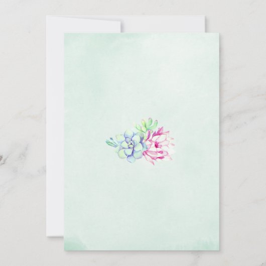 Invitations de mariage Cactus (Dos)