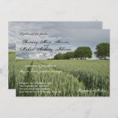 Invitations de Mariage campagnard de chêne du cham (Devant / Derrière)