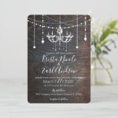 Invitations de Mariage campagnard de lustre rustiq (Debout devant)