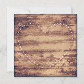 Invitations de Mariage campagnard en bois de grang (Dos)