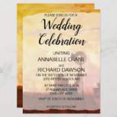 Invitations de Mariage campagnard hors Australie (Devant / Derrière)