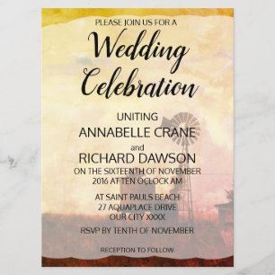 Invitations de Mariage campagnard hors Australie