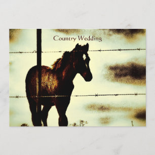 Invitations de Mariage campagnard rustique avec ch