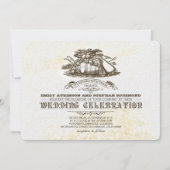 Invitations de mariage campagnard rustique de la r (Devant)
