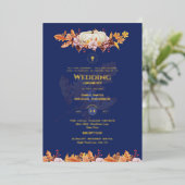 Invitations de mariage catholique Automne Citrouil (Debout devant)