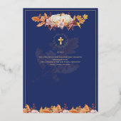 Invitations de mariage catholique Automne Citrouil (Verso)