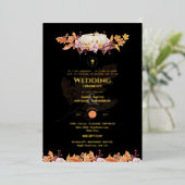 Invitations de mariage catholique Automne Citrouil (Debout devant)