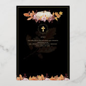 Invitations de mariage catholique Automne Citrouil (Verso)