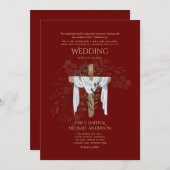Invitations de mariage catholique Christian Elegan (Devant / Derrière)