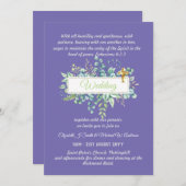 Invitations de mariage catholique moderne Botaniqu (Devant / Derrière)