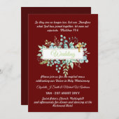 Invitations de mariage catholique Verdure botaniqu (Devant / Derrière)