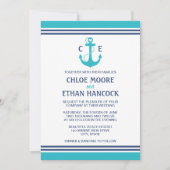 Invitations de mariage caustique turquoise (Devant)