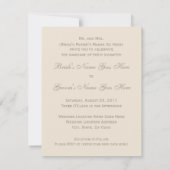 Invitations de mariage Champagne et Blanc (Dos)