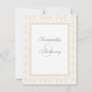 Invitations de mariage Champagne et Blanc