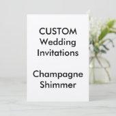 Invitations de mariage CHAMPAGNE SHIMMER personnal (Debout devant)