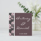 Invitations de mariage Cherry Blossom (Debout devant)