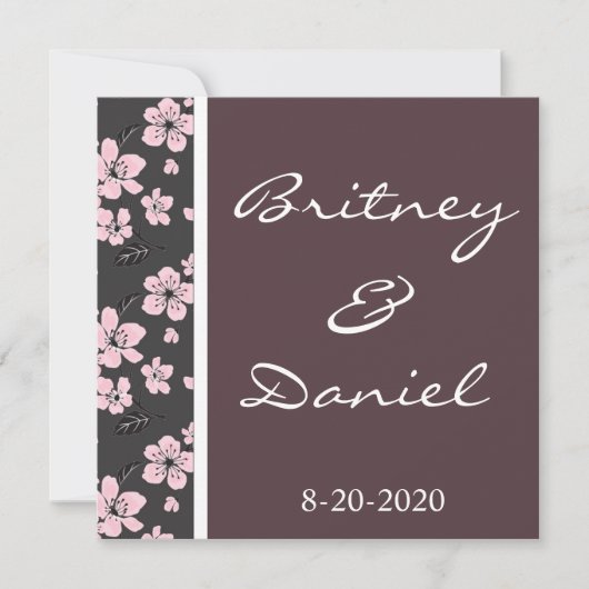 Invitations de mariage Cherry Blossom (Devant)