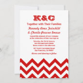Invitations de mariage Chevron (Devant)