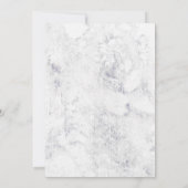 Invitations de mariage chic blanc et gris marbre (Dos)