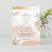 Invitations de mariage chic Boho (Debout devant)