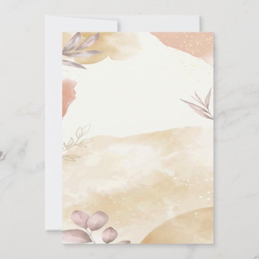 Invitations de mariage chic Boho (Dos)