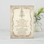 Invitations de mariage chic vintages au vieux lust (Debout devant)
