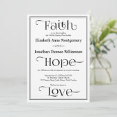 Invitations de mariage chrétienne contemporaines s (Debout devant)