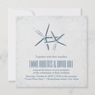 Invitations de mariage classique à Starfish Beach