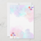 Invitations de mariage classique rose et bleu (Dos)