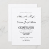 Invitations de mariage classiques (Devant / Derrière)