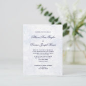 Invitations de mariage classiques en bleu (Debout devant)