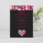 INVITATIONS DE MARIAGE COLORÉES EN COEUR ÉLÉGANT (Debout devant)