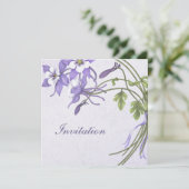 Invitations de mariage Columbine - Champagne métal (Debout devant)