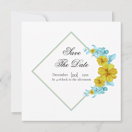 Invitations de mariage Conception des fleurs de co (Dos)